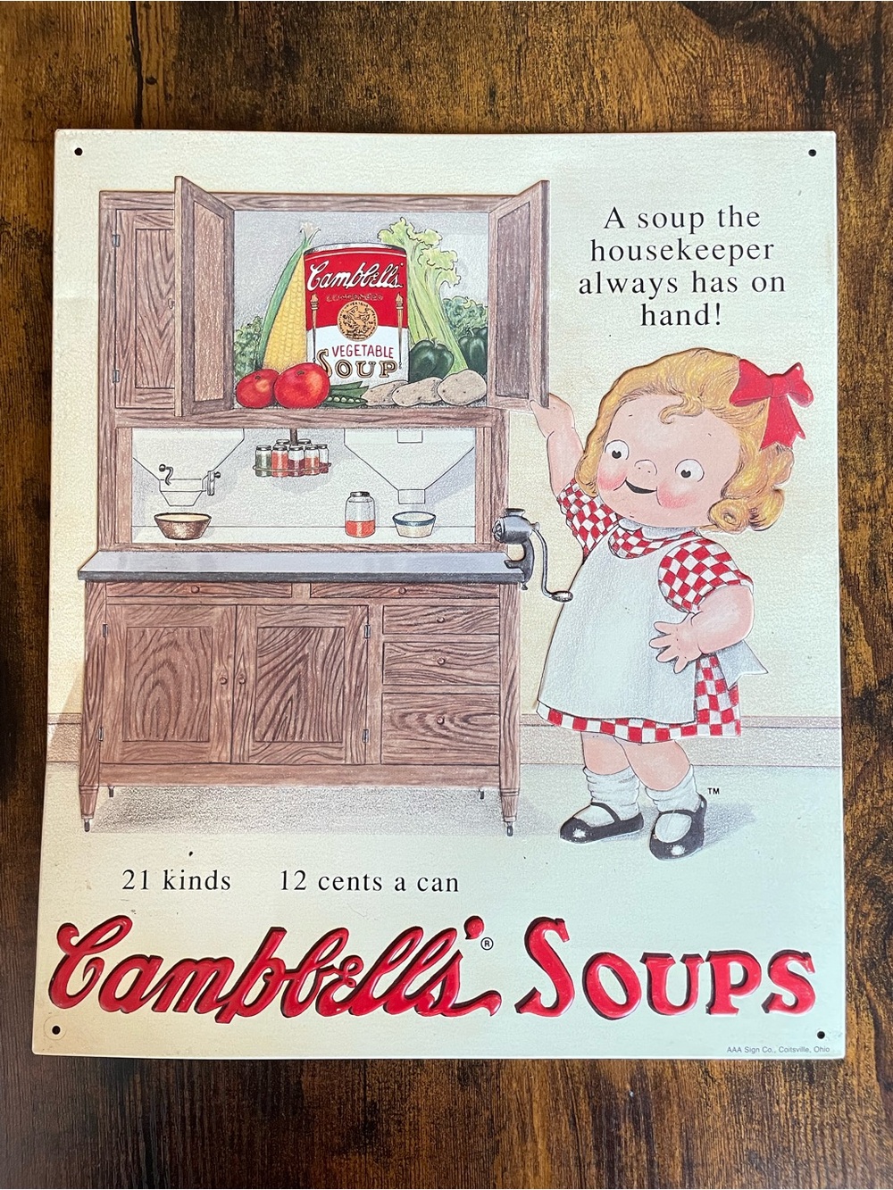 🥫 Vintage 1993 Campbell’s Soup Metal Sign • Limited Edition Series #18
